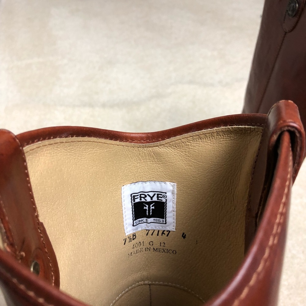 Frye Melissa button boots in cognac size 7.5 - Picture 6 of 7